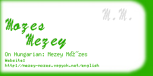 mozes mezey business card